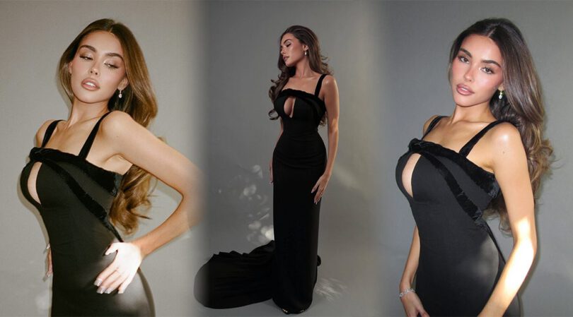 Madison Beer’s Deep Plunge Gown Exposes Epic Cleavage