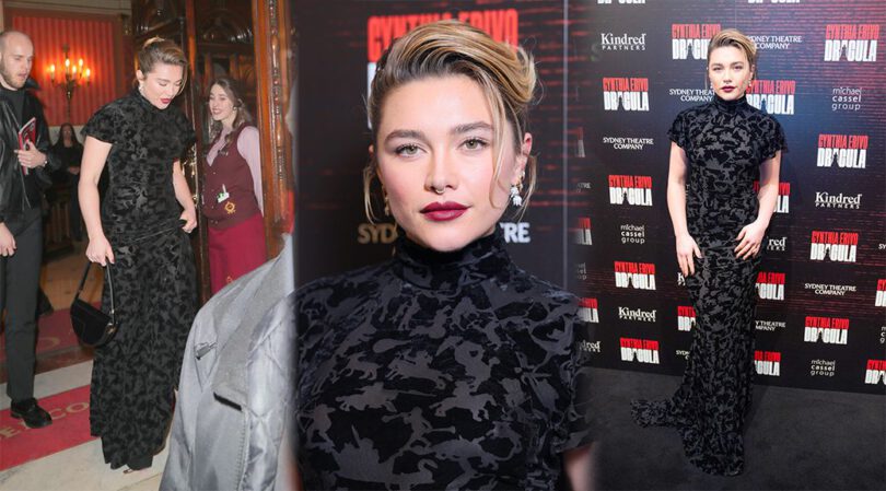 Florence Pugh Turns Up the Heat in Skin-Tight Gothic Gown at Dracula Premiere