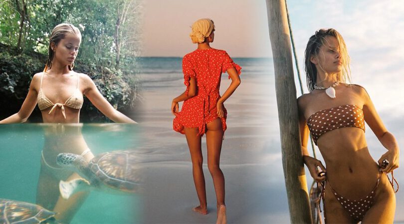 Norwegian Bombshell Frida Aasen Strips Down to Skimpy Strings in Tanzania Paradise