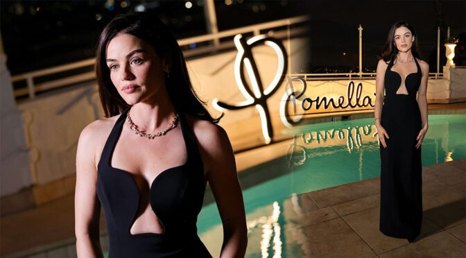 Lucy Hale’s Epic Cleavage Show in That Black Cutout Gown Has Everyone Losing It at Pomellato Event