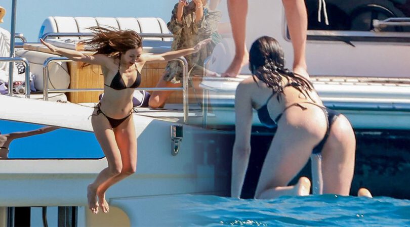 Nina Dobrev’s Smoking Hot Black Bikini Body – Jumping, Bending, and Showing Off Every Curve on That Yacht