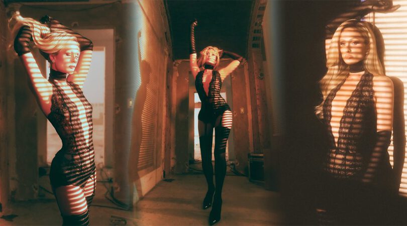 Paris Hilton Stripped Down to Sheer Black Lace and Fishnets – Pure Temptation