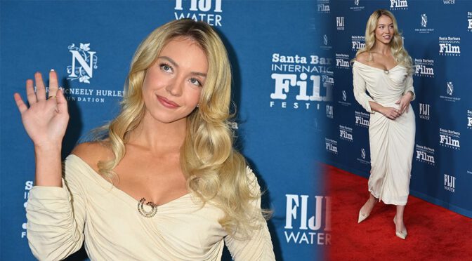Sydney Sweeney Spills Out of Sexy Off-Shoulder Dress – Virtuosos Award Red Carpet Heat