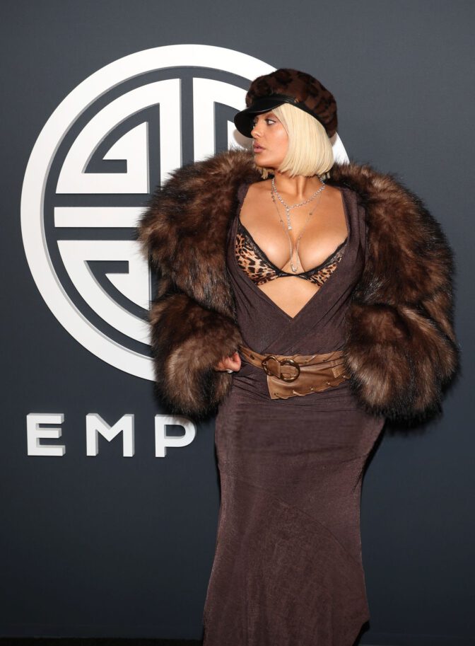 Bebe Rexha Cleavage Leopard Bra Grammys