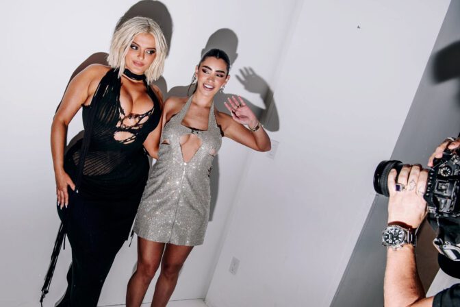 Bebe Rexha Huge Cleavage Sheer Cutout Dress Nyfw