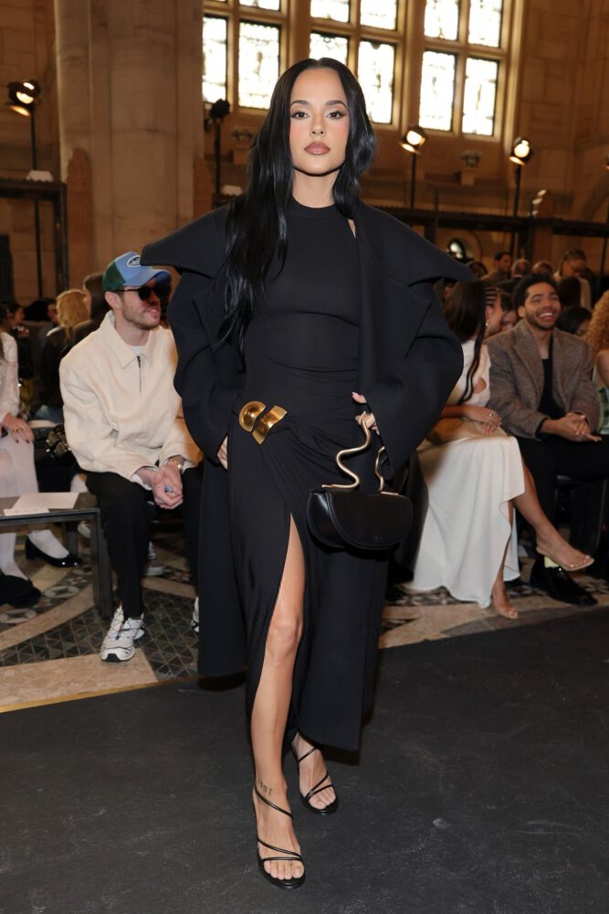 Becky G Thigh High Slit Black Dress Cult Gaia Nyfw