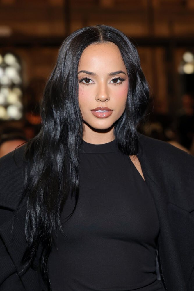 Becky G Thigh High Slit Black Dress Cult Gaia Nyfw