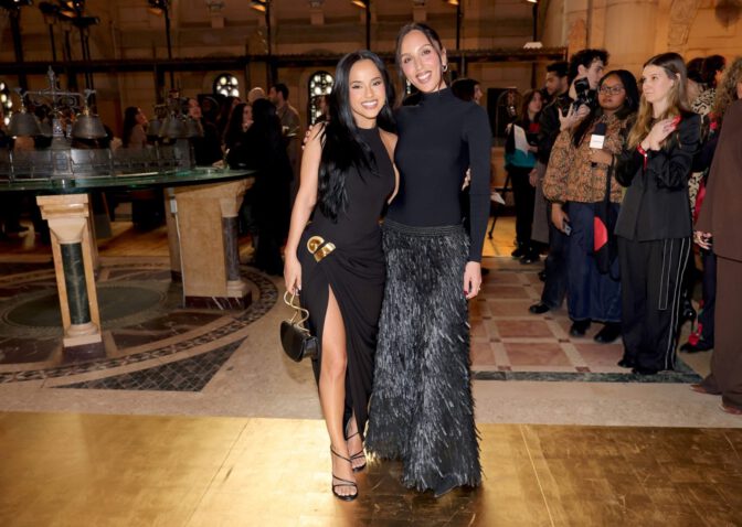 Becky G Thigh High Slit Black Dress Cult Gaia Nyfw