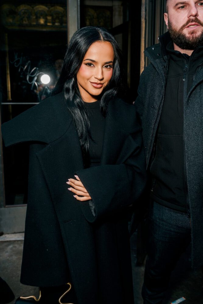 Becky G Thigh High Slit Black Dress Cult Gaia Nyfw