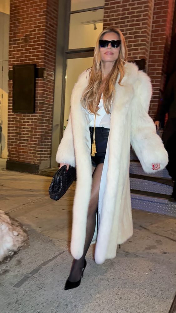 Brooks Nader Nipslip Fur Coat Nyfw Laban Braless Top