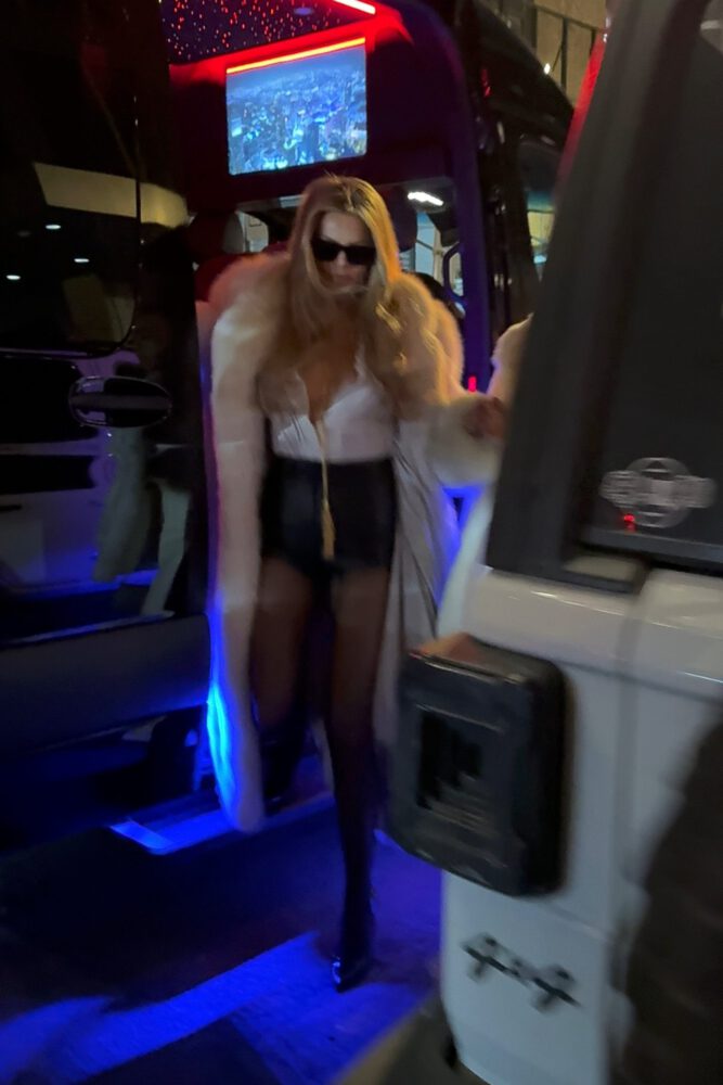 Brooks Nader Nipslip Fur Coat Nyfw Laban Braless Top