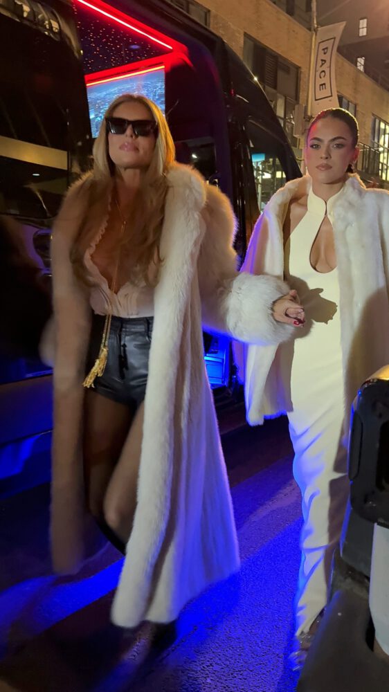 Brooks Nader Nipslip Fur Coat Nyfw Laban Braless Top