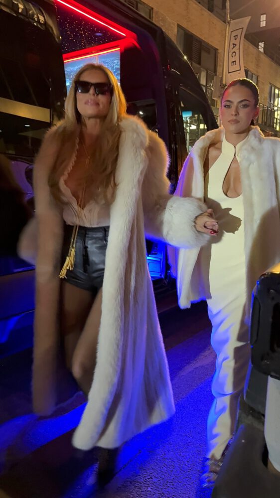 Brooks Nader Nipslip Fur Coat Nyfw Laban Braless Top