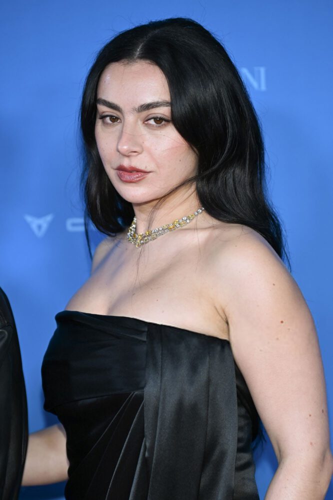 Charli Xcx High Slit Black Dress Berlinale