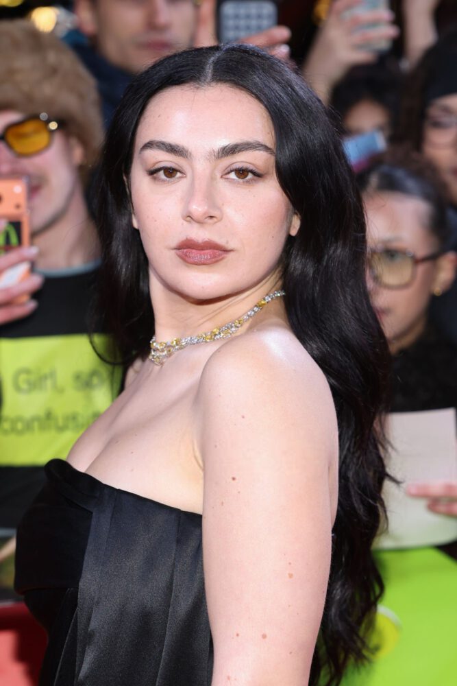 Charli Xcx High Slit Black Dress Berlinale