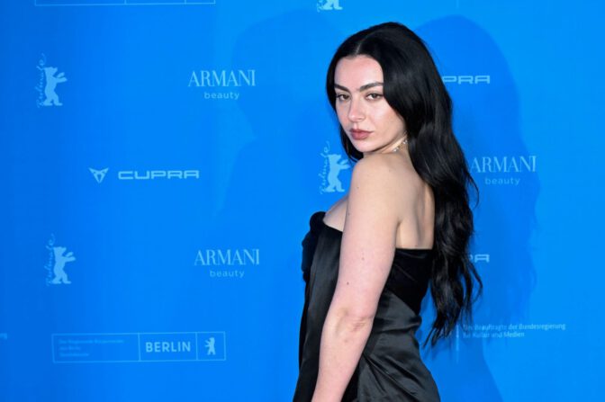 Charli Xcx High Slit Black Dress Berlinale