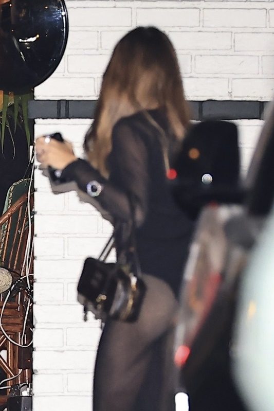 Kaia Gerber Sheer Black Dress Ass Chateau Marmont