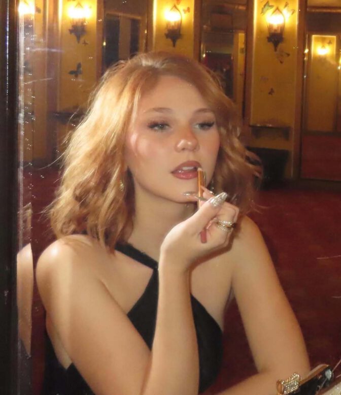 Lily Brooks Obriant Deep Cleavage Halter Dress