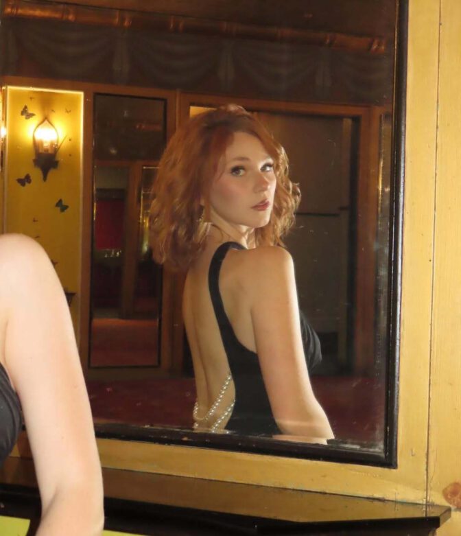 Lily Brooks Obriant Deep Cleavage Halter Dress