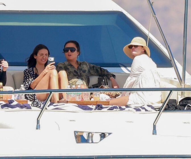 Nina Dobrev Black Bikini Ass Yacht Cabo Sexy