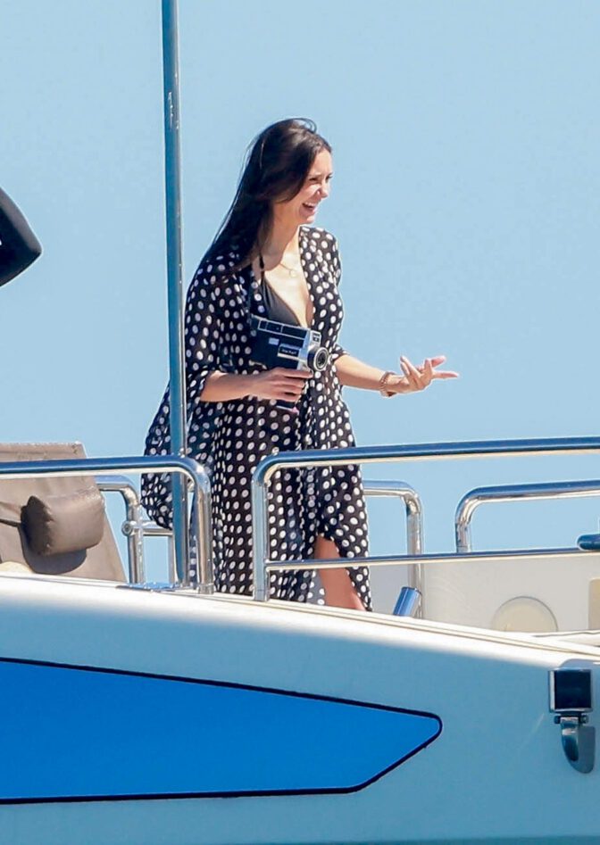 Nina Dobrev Black Bikini Ass Yacht Cabo Sexy