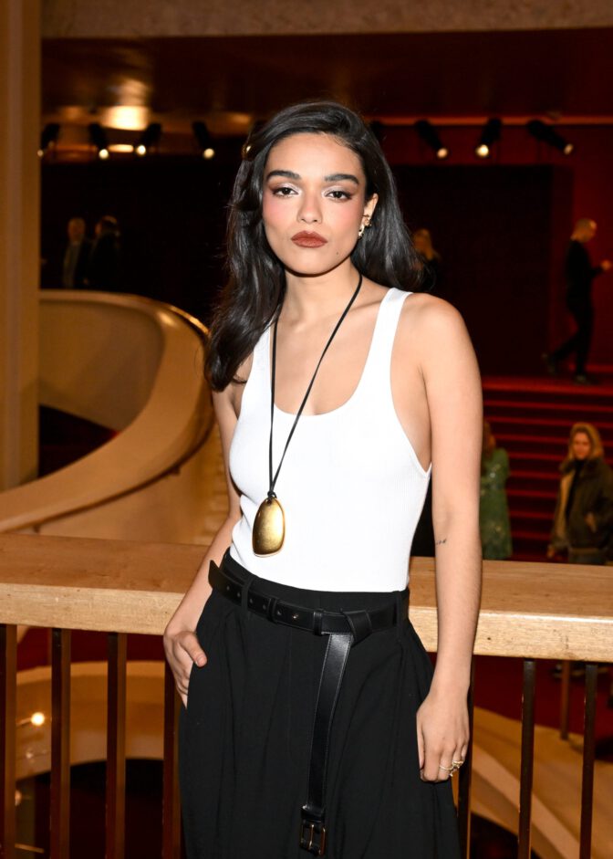 Rachel Zegler Sexy Curves Plunging Top Michael Kors Show