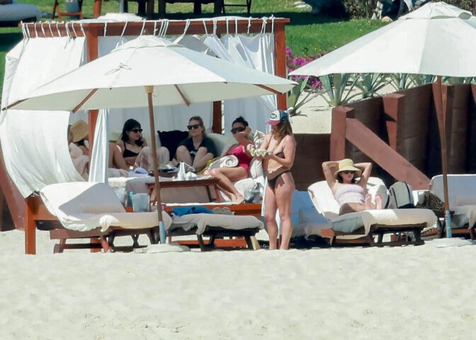 Selena Gomez Cheeky Pink Swimsuit Curves Cabo Beach