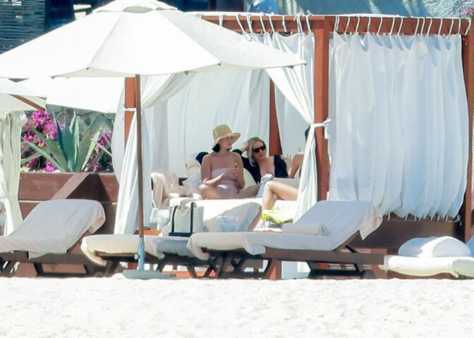 Selena Gomez Cheeky Pink Swimsuit Curves Cabo Beach