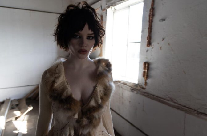 Sophie Thatcher Cleavage Plunging Dress Jason Renaud