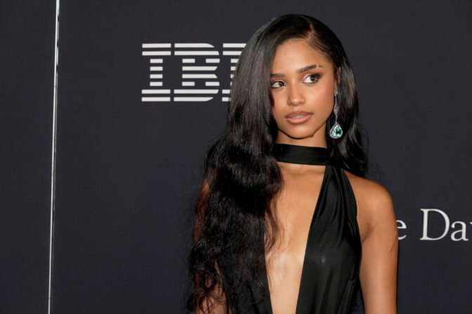 Tyla Sexy Pre Grammy Cutout Dress Cleavage