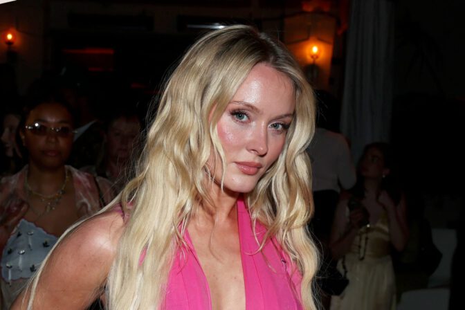 Zara Larsson Pink See Through Dress Grammy Party