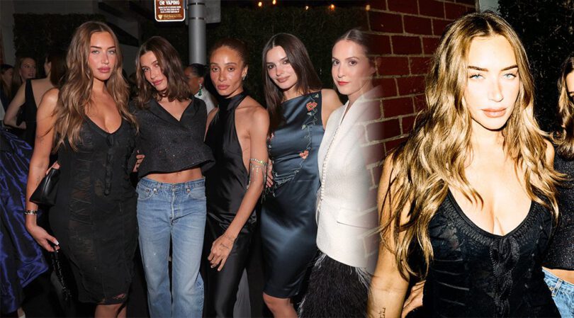 Stassie Baby Goes Totally See-Through and Braless in Scandalous Sheer Lace for Pre-Oscar Bash