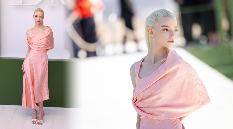 Anya Taylor-Joy’s Pink Hotness Overload – Rose in Hand, Body on Fire at PFW