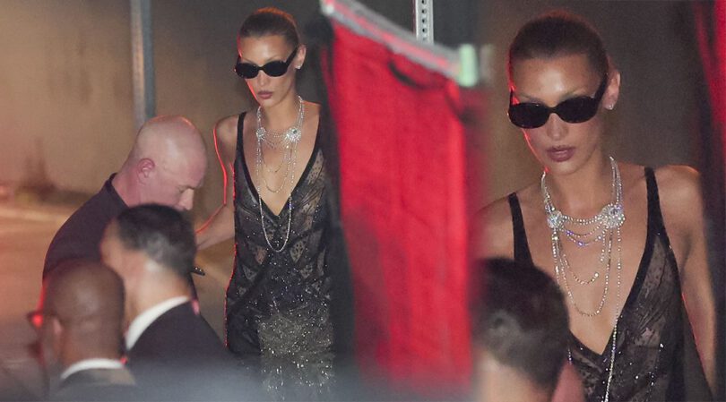 Bella Hadid Goes Braless in Risky Prada Silk for Beyonce’s Wild Post-Oscars Bash