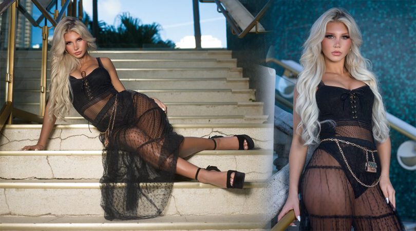 Brooklyn Riley Shows Off Her Figure In Edgy See-Through Fashion