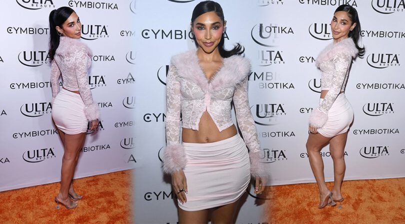 Booty on Blast! Chantel Jeffries Sizzles in Sheer Lace and Tight Ruched Mini