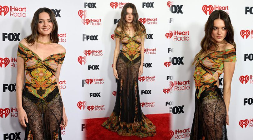 Charlotte Lawrence Goes Totally Sheer in Jaw-Dropping Lace at iHeartRadio Awards