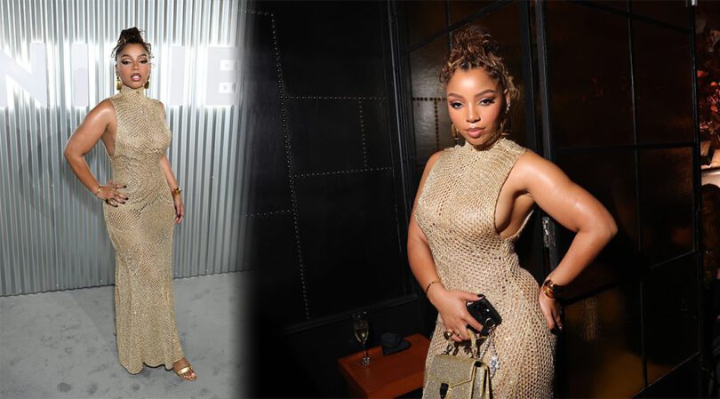 Chloe Bailey’s Golden Side-Show: Sensual Side-Boob Peek at the Vanities Party