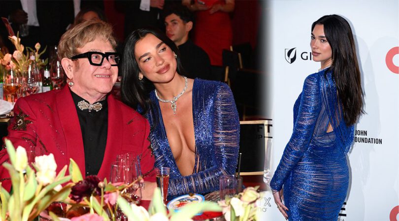 Dua Lipa See-Through Dress: Cleavage and Thong on Full Display at Oscars