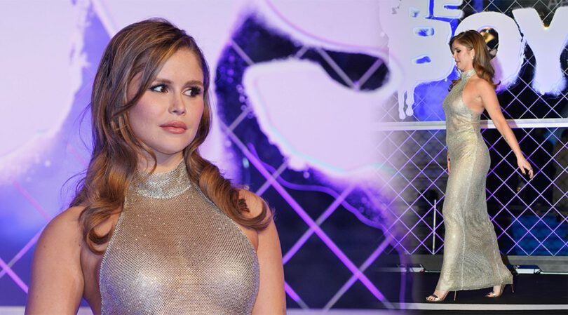 Erin Moriarty Goes Totally Braless in Sheer Metallic Gown at The Boys Season 5 Premiere