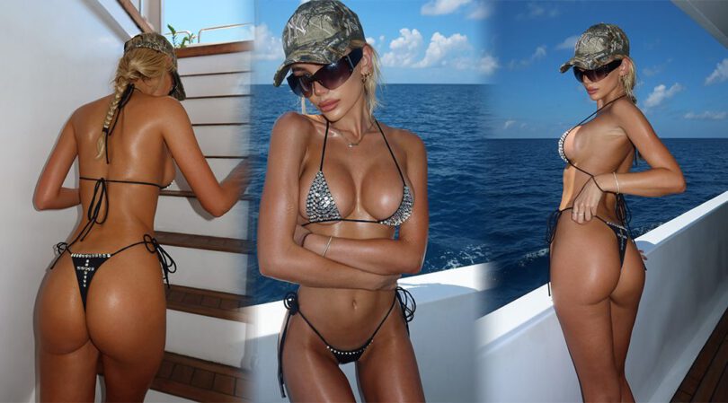 Julia Cavanagh’s Wild Boat Trip: See the Blonde Bombshell’s Oiled Up Body