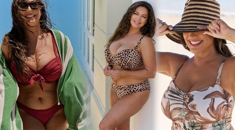 Kelly Brook’s Bursting Bust and Thick Thighs Take Center Stage in New Swimwear