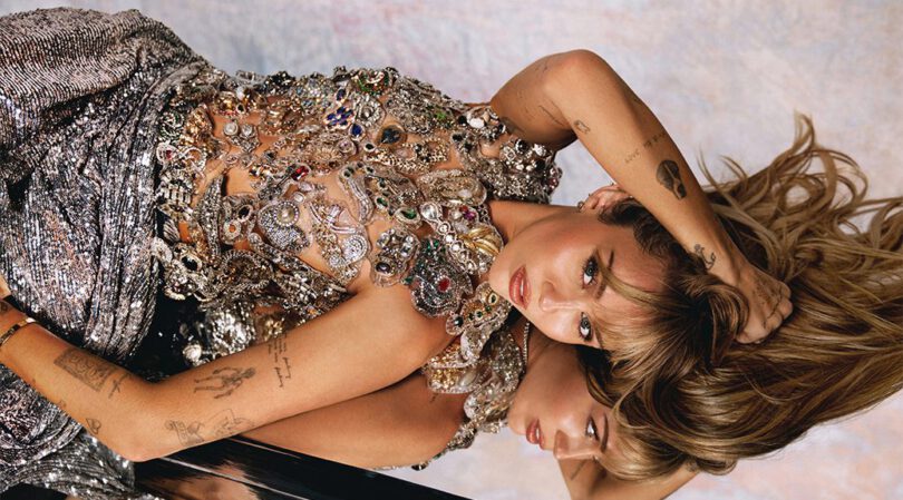 Miley Cyrus Goes Totally Sheer for Variety: Is She Braless Under Those Jewels?