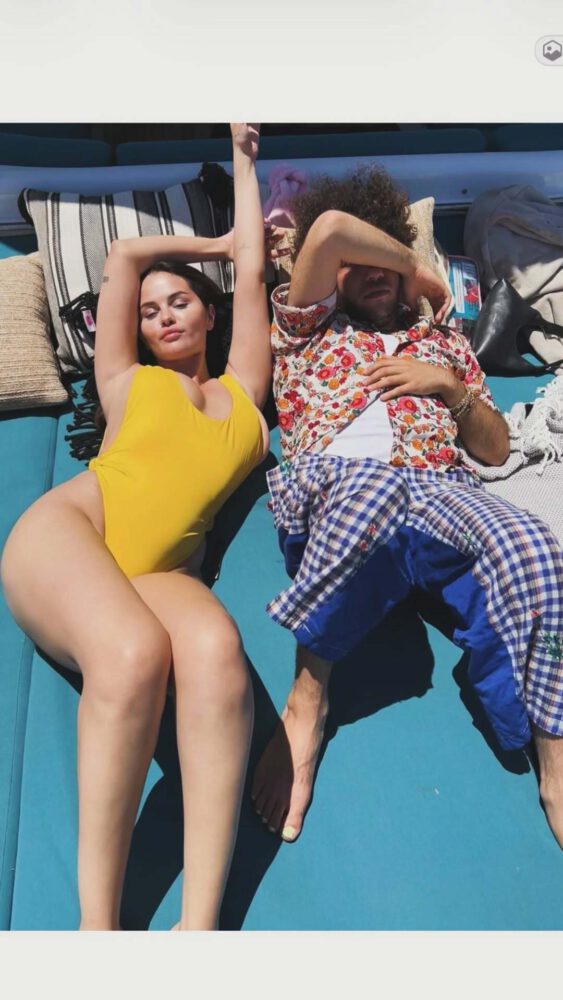 Selena Gomez Sexy Body Yellow Swimsuit