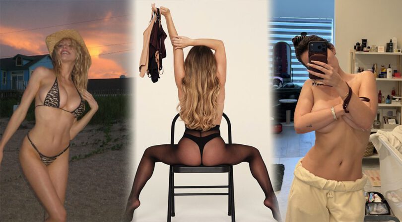Sydney Sweeney Stuns in Sheer Style While Charlotte and Bella Strip Down