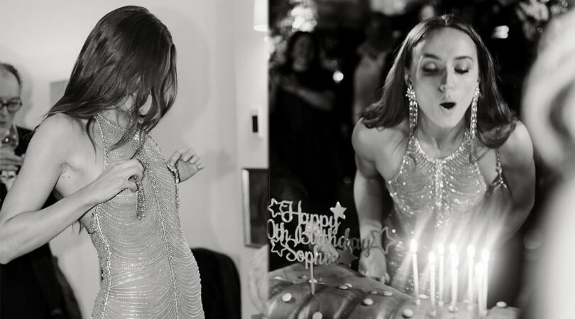 Sophie Turner Turns 30 in the Sexiest Sparkly Mini Ever – Curves on Full Display