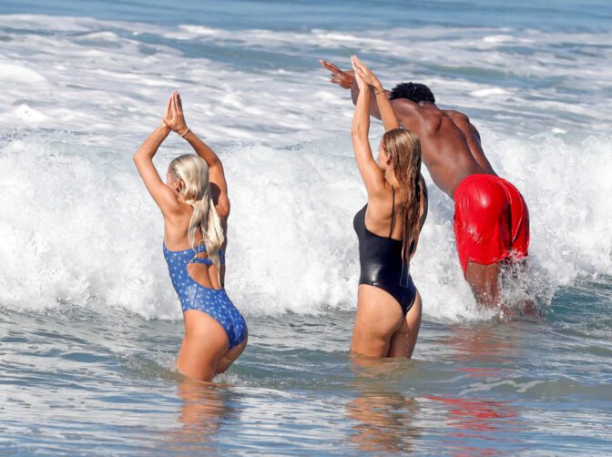 Brooks Nader Cleavage Livvy Dunne Ass Baywatch Set