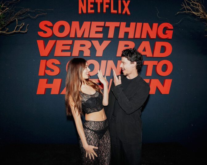 Camila Morrone Hot Sheer Lace Dress Los Angeles