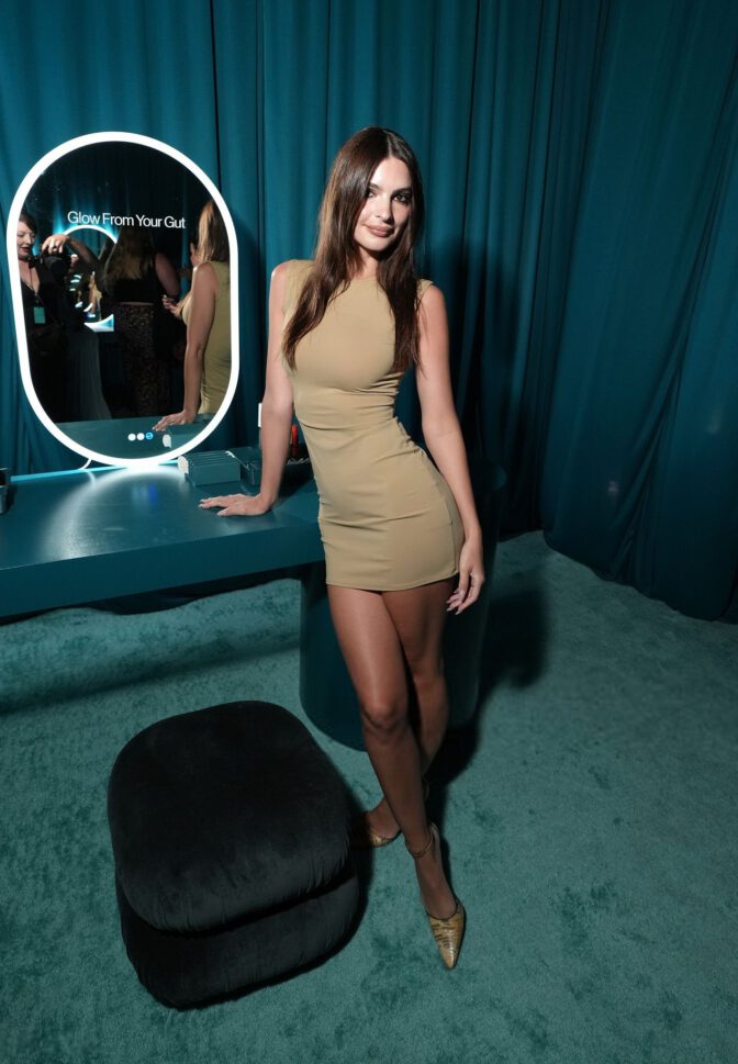 Emily Ratajkowski Sexy Mini Dress Ulta Launch