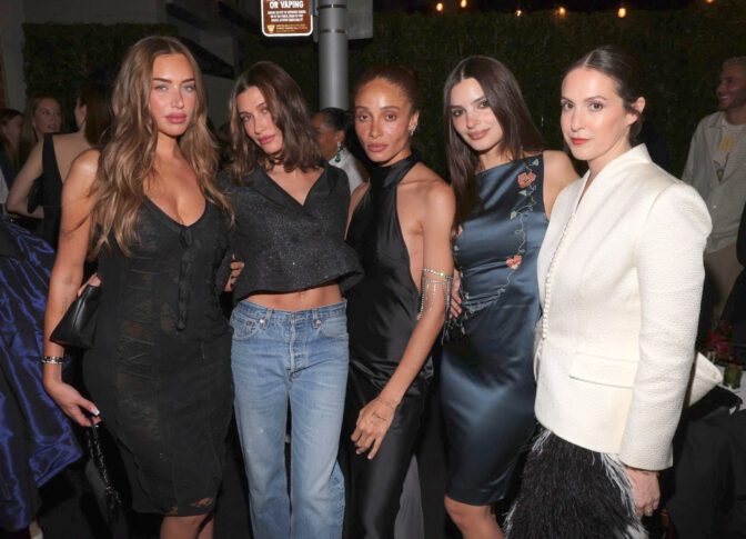 Emily Ratajkowski Sexy Satin Dress Dior Party